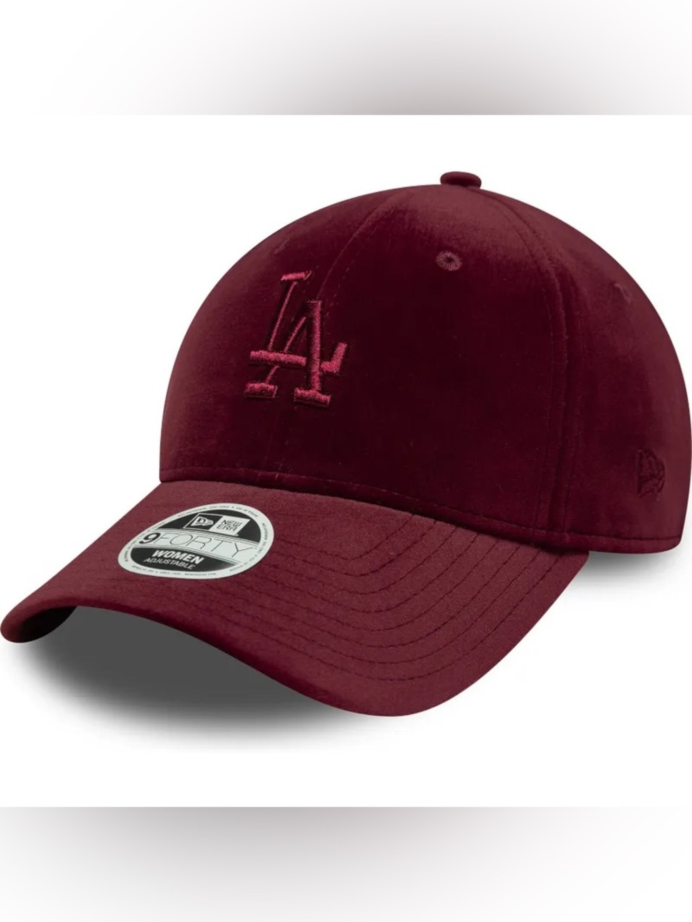 Burgundy LA Embroidered Baseball Cap